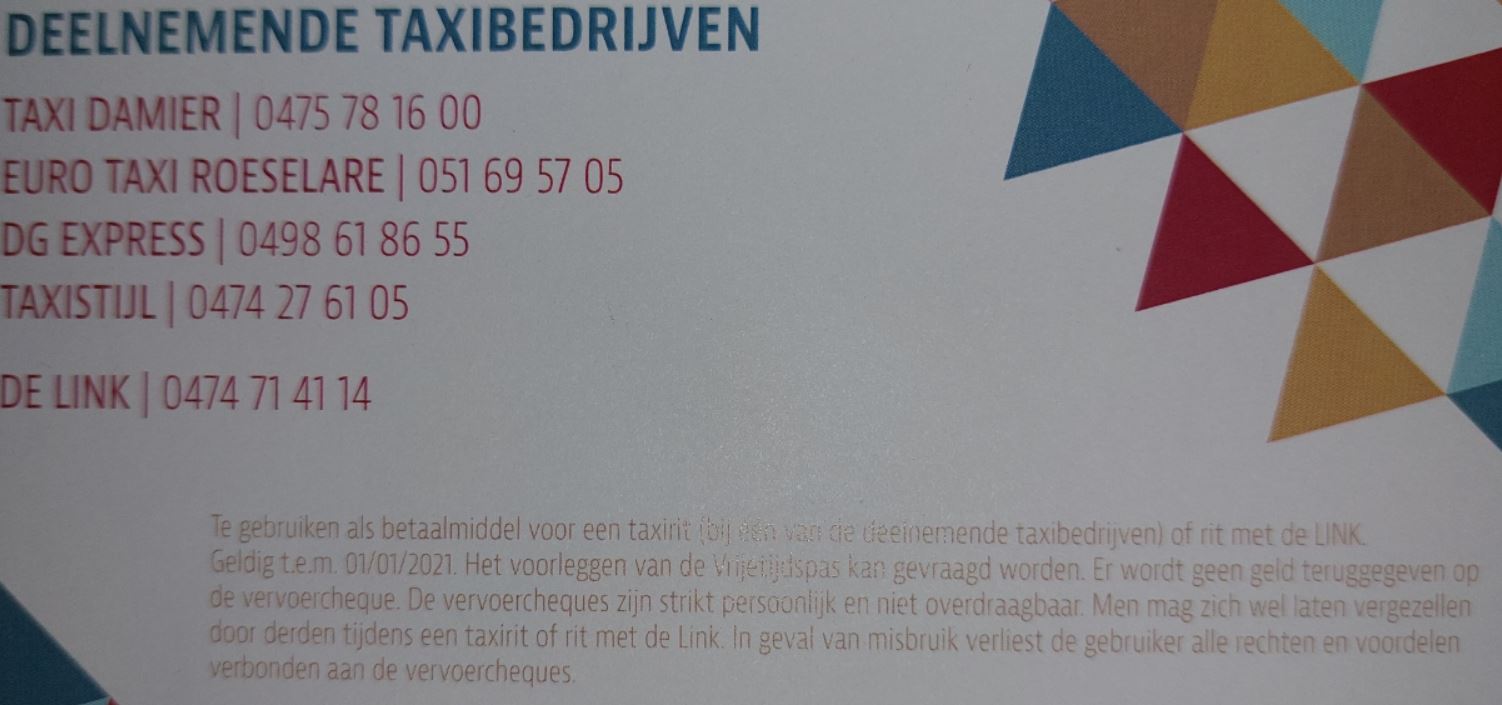 Detail vervoercheque Knipsel