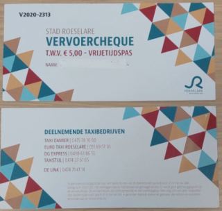 Vervoercheque Knipsel